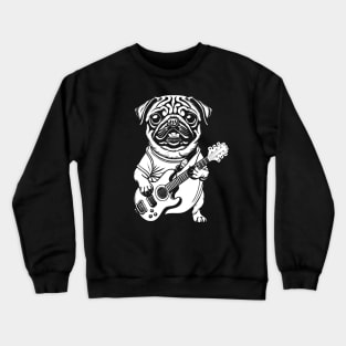 Rockstar Pug darkcolor Crewneck Sweatshirt